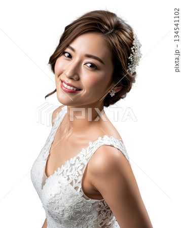 微笑む花嫁（背景透過） 134541102