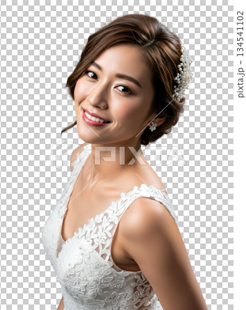 微笑む花嫁（背景透過） 134541102