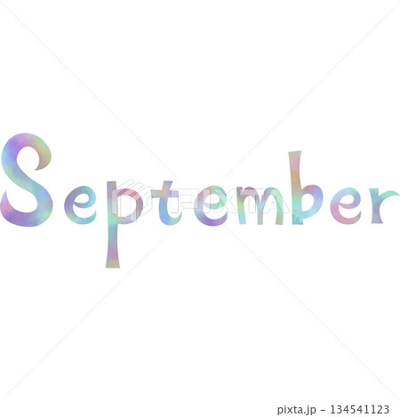 綺麗な水彩模様のSeptemberのアイコンのイメージのイラスト 綺麗な水彩模様のSeptemberのアイコンのイメージのイラスト 134541123