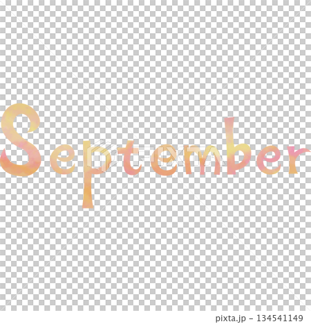 綺麗な水彩模様のSeptemberのアイコンのイメージのイラスト 綺麗な水彩模様のSeptemberのアイコンのイメージのイラスト 134541149
