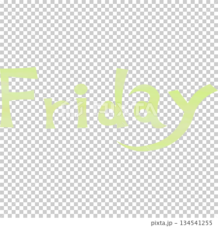 綺麗な水彩模様のFridayのアイコンのイメージのイラスト 134541255