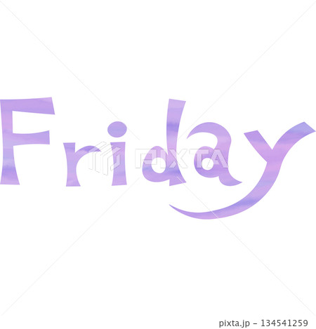 綺麗な水彩模様のFridayのアイコンのイメージのイラスト 綺麗な水彩模様のFridayのアイコンのイメージのイラスト 134541259