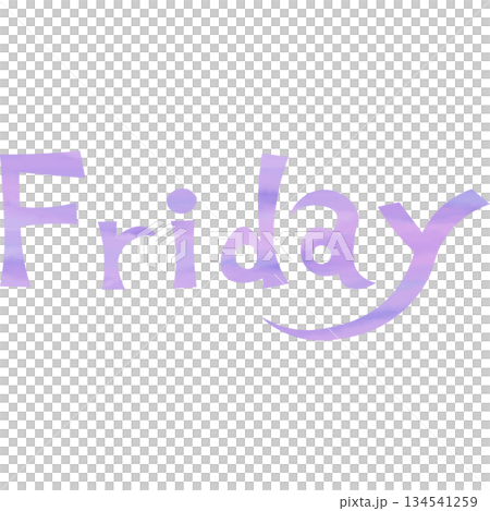 綺麗な水彩模様のFridayのアイコンのイメージのイラスト 綺麗な水彩模様のFridayのアイコンのイメージのイラスト 134541259