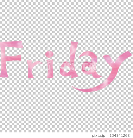 綺麗な水彩模様のFridayのアイコンのイメージのイラスト 綺麗な水彩模様のFridayのアイコンのイメージのイラスト 134541268