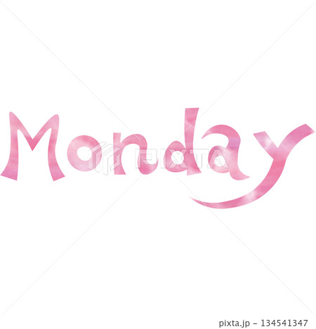綺麗な水彩模様のMondayのアイコンのイメージのイラスト 綺麗な水彩模様のMondayのアイコンのイメージのイラスト 134541347