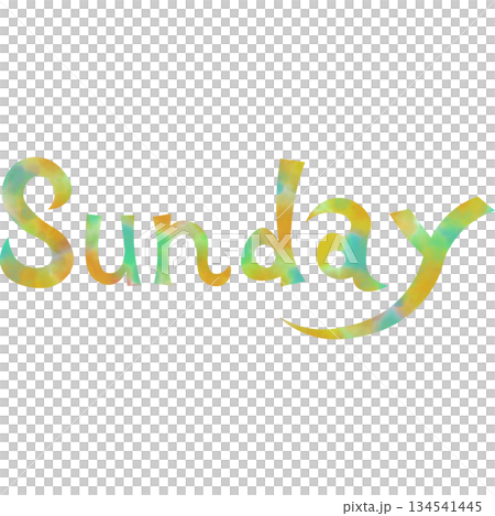 綺麗な水彩模様のSundayのアイコンのイメージのイラスト 綺麗な水彩模様のSundayのアイコンのイメージのイラスト 134541445