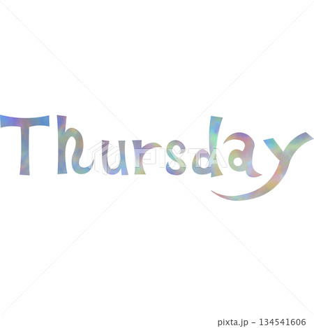 綺麗な水彩模様のThursdayのアイコンのイメージのイラスト 綺麗な水彩模様のThursdayのアイコンのイメージのイラスト 134541606