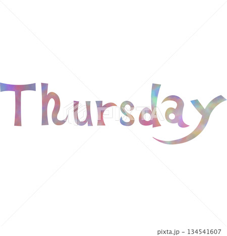 綺麗な水彩模様のThursdayのアイコンのイメージのイラスト 綺麗な水彩模様のThursdayのアイコンのイメージのイラスト 134541607