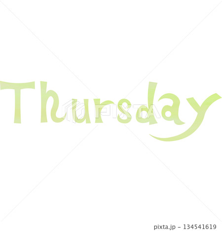 綺麗な水彩模様のThursdayのアイコンのイメージのイラスト 綺麗な水彩模様のThursdayのアイコンのイメージのイラスト 134541619