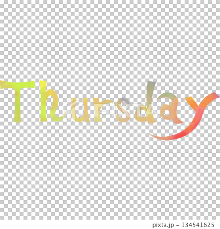 綺麗な水彩模様のThursdayのアイコンのイメージのイラスト 綺麗な水彩模様のThursdayのアイコンのイメージのイラスト 134541625