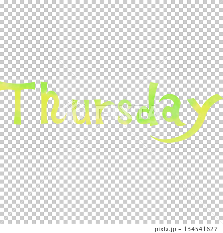 綺麗な水彩模様のThursdayのアイコンのイメージのイラスト 綺麗な水彩模様のThursdayのアイコンのイメージのイラスト 134541627