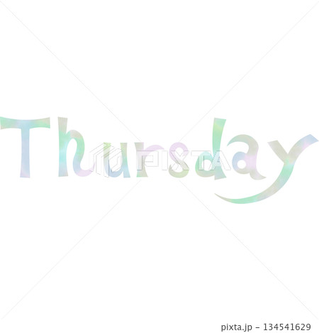 綺麗な水彩模様のThursdayのアイコンのイメージのイラスト 134541629