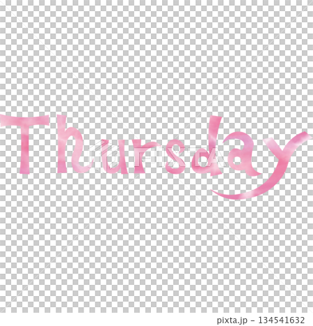 Beautiful watercolor Thursday icon image illustration Beautiful watercolor Thursday icon image illustration 134541632