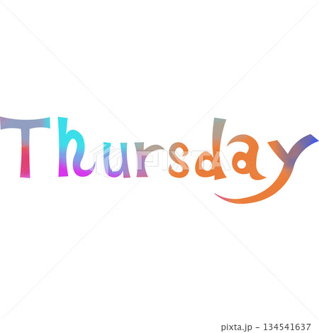 綺麗な水彩模様のThursdayのアイコンのイメージのイラスト 綺麗な水彩模様のThursdayのアイコンのイメージのイラスト 134541637