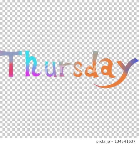 綺麗な水彩模様のThursdayのアイコンのイメージのイラスト 綺麗な水彩模様のThursdayのアイコンのイメージのイラスト 134541637