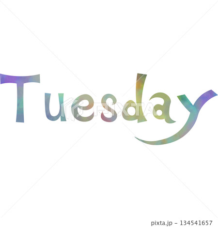 綺麗な水彩模様のThesdayのアイコンのイメージのイラスト 134541657