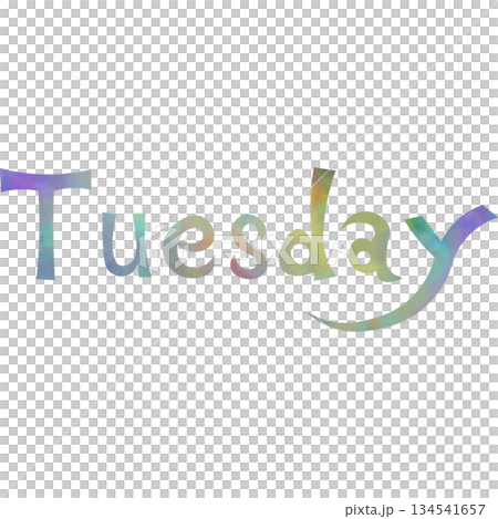 綺麗な水彩模様のThesdayのアイコンのイメージのイラスト 134541657