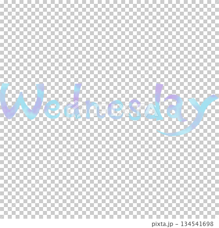 Beautiful watercolor Wednesday icon image illustration 134541698