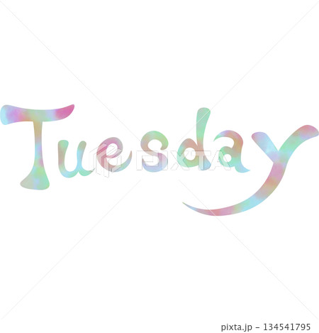 綺麗な水彩模様のTuesdayのアイコンのイメージのイラスト 134541795
