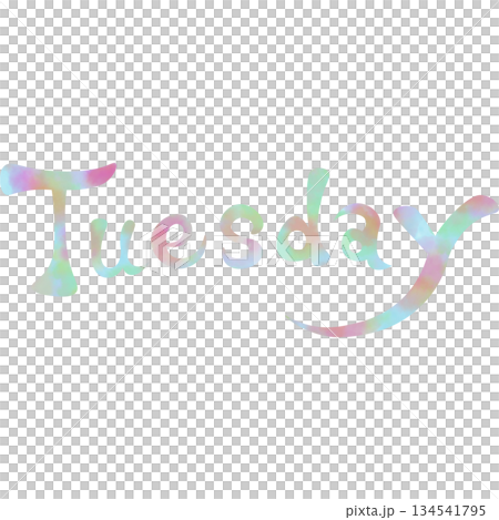 綺麗な水彩模様のTuesdayのアイコンのイメージのイラスト 134541795