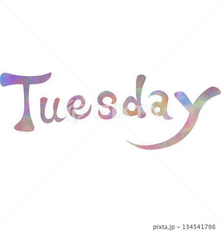 綺麗な水彩模様のTuesdayのアイコンのイメージのイラスト 綺麗な水彩模様のTuesdayのアイコンのイメージのイラスト 134541798