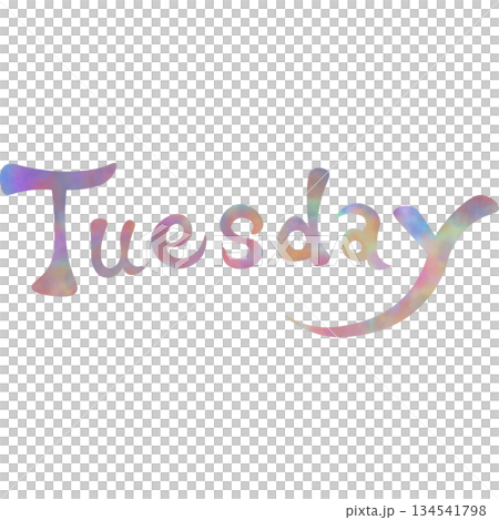 綺麗な水彩模様のTuesdayのアイコンのイメージのイラスト 綺麗な水彩模様のTuesdayのアイコンのイメージのイラスト 134541798