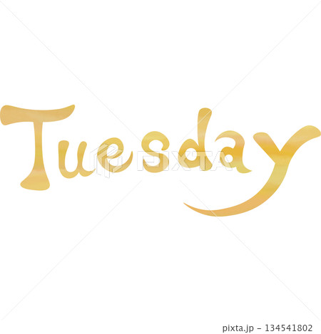 綺麗な水彩模様のTuesdayのアイコンのイメージのイラスト 綺麗な水彩模様のTuesdayのアイコンのイメージのイラスト 134541802