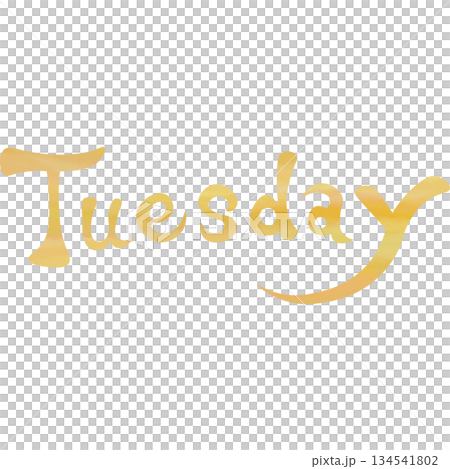 綺麗な水彩模様のTuesdayのアイコンのイメージのイラスト 綺麗な水彩模様のTuesdayのアイコンのイメージのイラスト 134541802