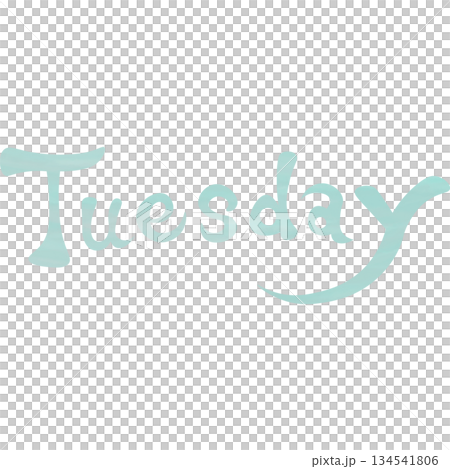 Beautiful watercolor Tuesday icon image illustration Beautiful watercolor Tuesday icon image illustration 134541806