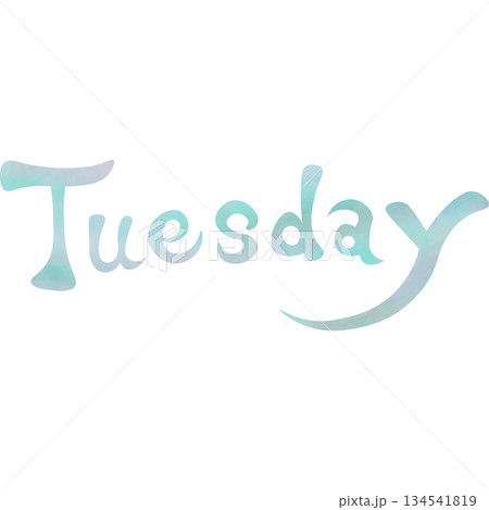 綺麗な水彩模様のTuesdayのアイコンのイメージのイラスト 綺麗な水彩模様のTuesdayのアイコンのイメージのイラスト 134541819