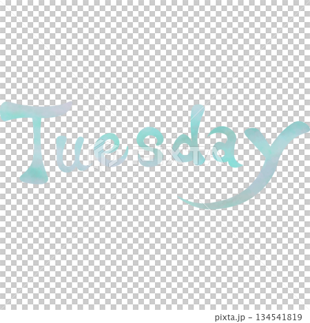 綺麗な水彩模様のTuesdayのアイコンのイメージのイラスト 綺麗な水彩模様のTuesdayのアイコンのイメージのイラスト 134541819