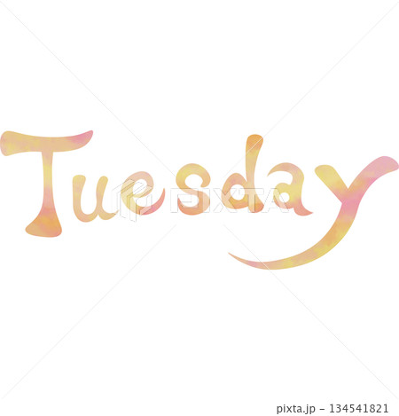 綺麗な水彩模様のTuesdayのアイコンのイメージのイラスト 綺麗な水彩模様のTuesdayのアイコンのイメージのイラスト 134541821
