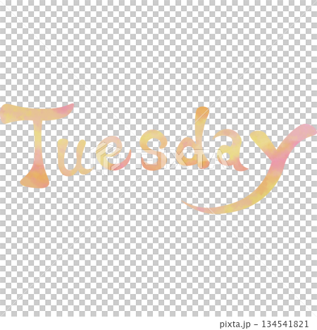 綺麗な水彩模様のTuesdayのアイコンのイメージのイラスト 綺麗な水彩模様のTuesdayのアイコンのイメージのイラスト 134541821