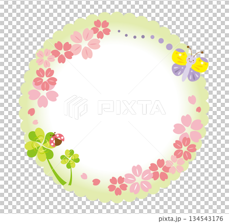 可愛的彈簧框架 134543176