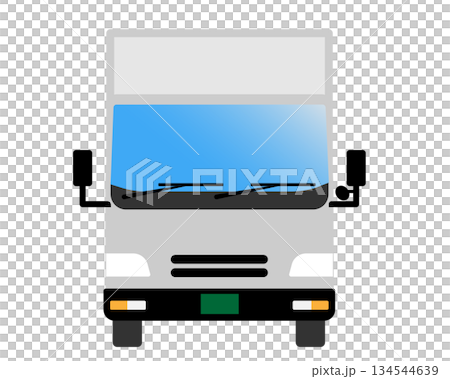 卡車正面圖（廂式車身，綠色車牌） 134544639