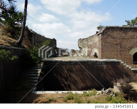 和歌山県友ヶ島の戦跡と旧日本軍要塞跡と砲台跡 134545851