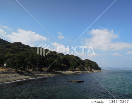 和歌山県友ヶ島の戦跡と旧日本軍要塞跡と砲台跡 134545897