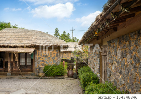 Traditional houses in Jeju Island Traditional houses in Jeju Island 134546846