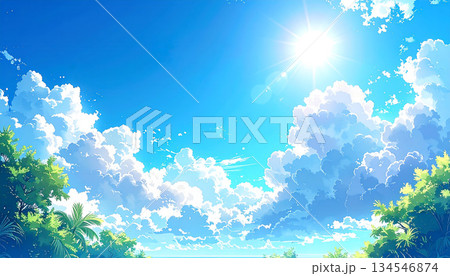 南の島の青空 134546874