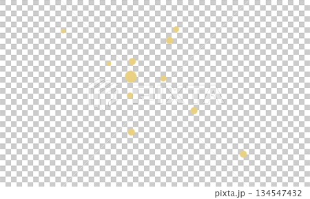 Gold-colored illustration of Aquila (stars only, no connecting lines) 134547432