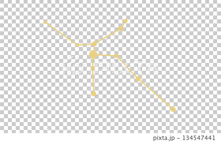 天鷹座線條的金色插圖 134547441