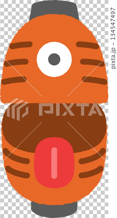 Hand-drawn single icon illustration: ghost lantern Hand-drawn single icon illustration: ghost lantern 134547497
