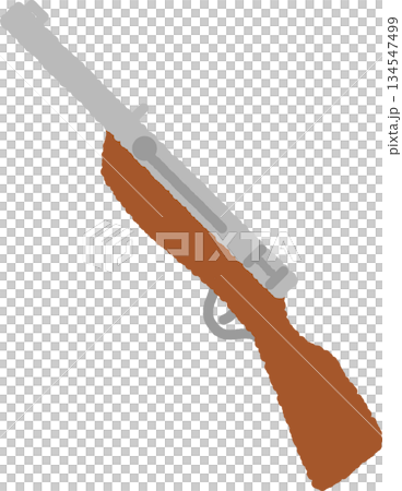 手書き風のシンプルアイコンイラスト　コルク銃 134547499