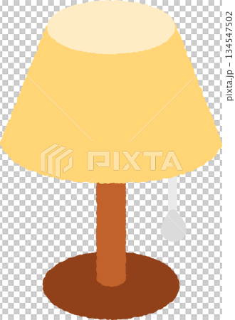 手繪單圖示插圖：檯燈 134547502
