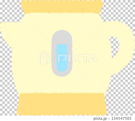 Hand-drawn icon illustration of an electric kettle 134547505