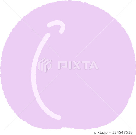 手書き風のアイコン　桃 134547519