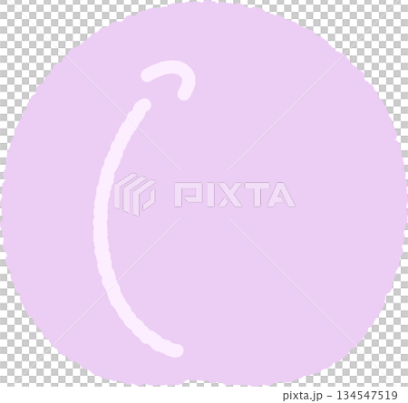 手書き風のアイコン　桃 134547519