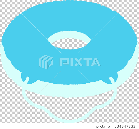 Simple hand-drawn icon illustration: swim ring Simple hand-drawn icon illustration: swim ring 134547533