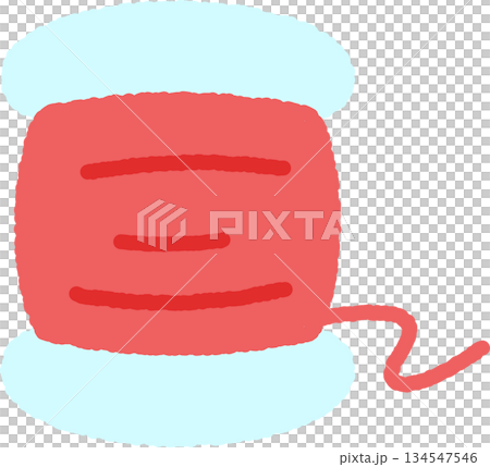手繪單圖示插圖：縫紉線 134547546