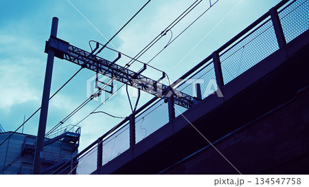 鉄道架線 134547758